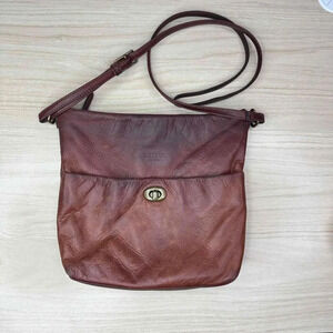 Margot New York‎ Purse Women’s Brown Leather Boho Hippie Crossbody Classic Bag
